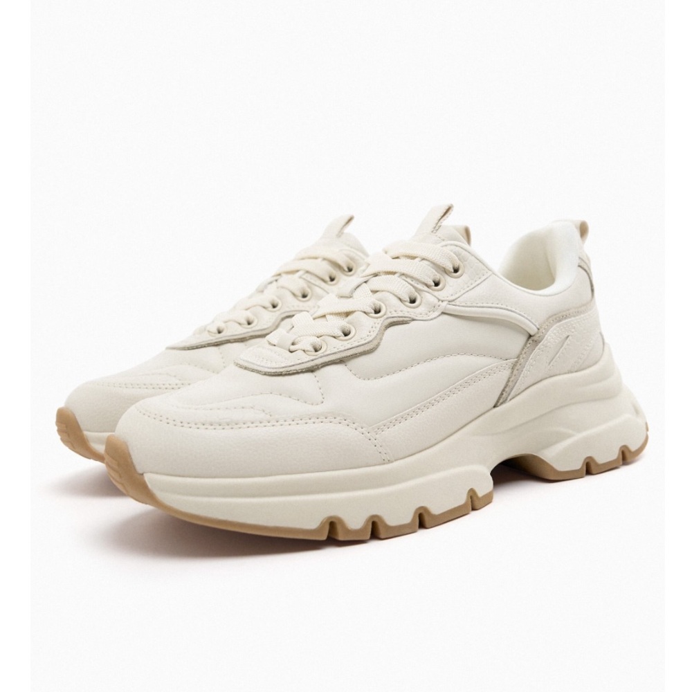 NWT Zara Women Single Running Shoes Size 8 Zara 39 Minimalist Chunky Dad Casual - Picture 1 of 13